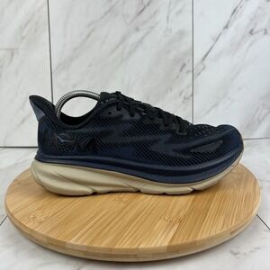 Hoka One Clifton 9 Mens Size 8.5 D Black Varsity Navy Running Shoes 1127895 BYN
